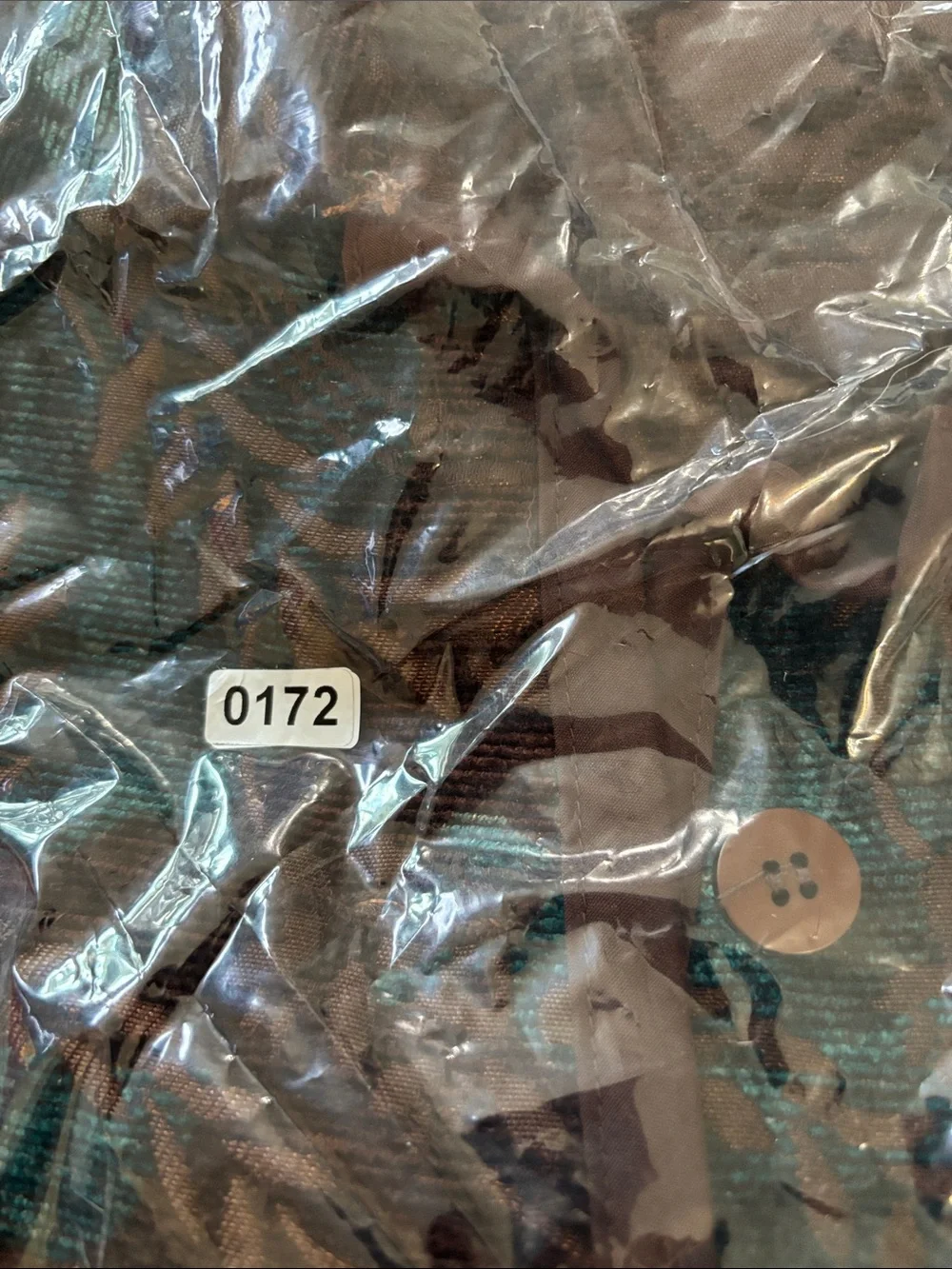 Coldwater Creek Brown & Teal Floral Button-Up Jacket